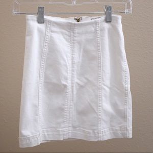 Free people white mini skirt